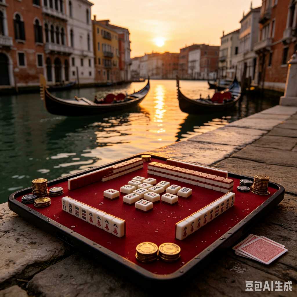 mahjong set with dice and chips