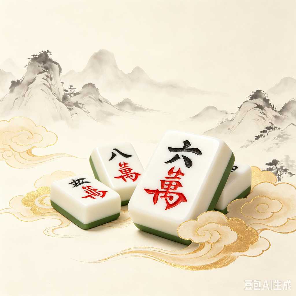 simulated ivory mahjong set